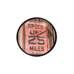 Reloj de pared sobre disco de vinilo Speed 25 mph