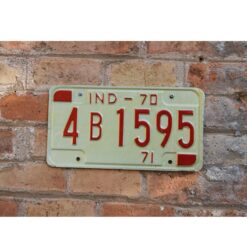 Matrículas Americanas Indiana Año 1970-1971