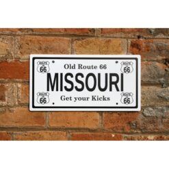 Placa Matrícula Route 66 Missouri