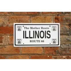 Placa Matrícula Route 66 Illinois