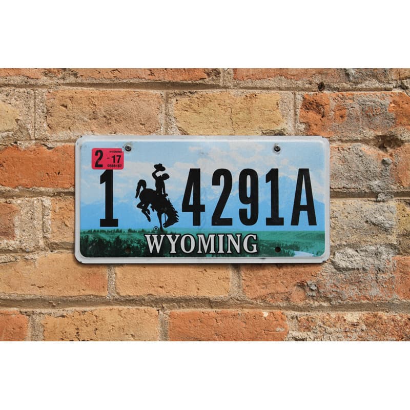 Matrículas Americanas Wyoming
