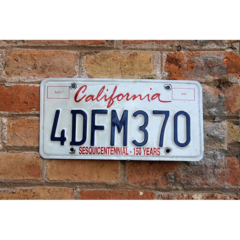 Matrículas Americanas California 150 Años