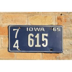 Matrículas Americanas Iowa Año 1965