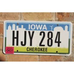 Matrículas Americanas Iowa Azul y Verde