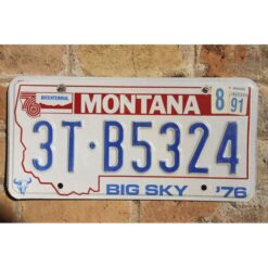 Matrículas Americanas Montana Bicentennial