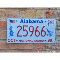 Matrículas Americanas Alabama National Guard Año 1998