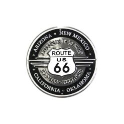 Placa Decorativa Route 66 black silver