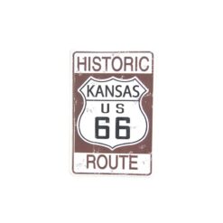 Placa Decorativa Carretera Kansas Route 66