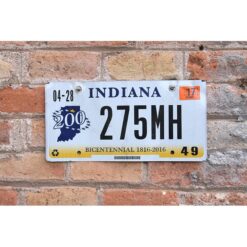 Matrículas Americanas Indiana Bicentennial 1816 - 2016