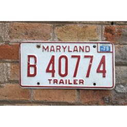 Matrículas Americanas Maryland Trailer