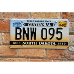 Matrículas Americanas North Dakota Centennial Año 1987-1992