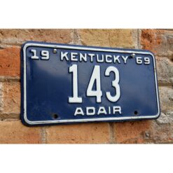 Matrículas Americanas Kentucky Año 1969 - Imagen 2