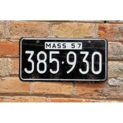 Matrículas Americanas Massachusetts Año 1957