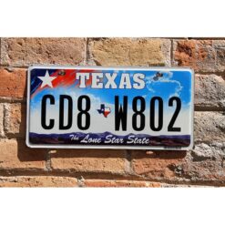 Matrículas Americanas Texas Lone Star Color