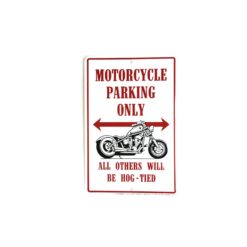 Placa Decorativa Motorcycle Parking Only