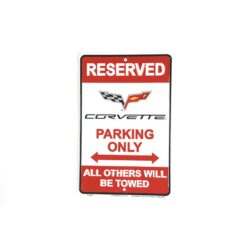 Placa Decorativa Corvette Parking Only