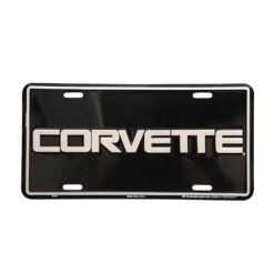 Placa de Matricula Decorativa Corvette Black
