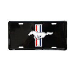 Placa de Matricula Decorativa Emblema Mustang Franjas