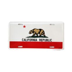 Placa de Matricula Decorativa Bandera California