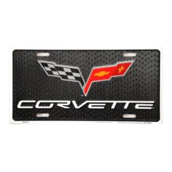 Placa de Matricula Decorativa Corvette Emblema C6