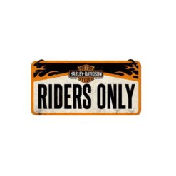 Placa decorativa Matricula de Moto Harley Davidson Riders Only 10x20 cm