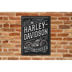 Placa decorativa Harley Davidson Motorcycles Since 1903 30x40 cm - Imagen 2