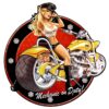 Placa pared chica moto 43,8x45 cm.
