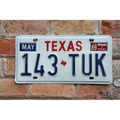 Matrículas Americanas Texas Red Blue