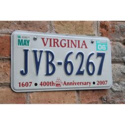 Matrículas Americanas Virginia 400 Anniversary - Imagen 2