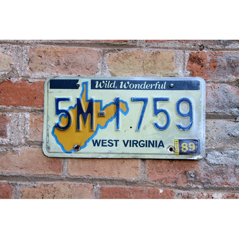 Matrículas Americanas West Virginia Wild, Wonderful Año 89