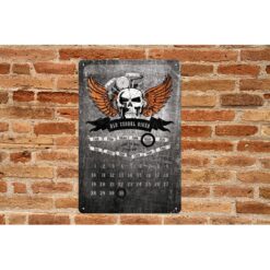 Placa decorativa Calendario Old School Biker - Imagen 2