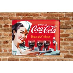 Placa decorativa Coca-Cola Pause and Refresh 30x40 cm - Imagen 2