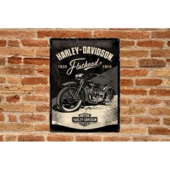 Placa decorativa Harley Davidson Flathead 30x40 cm - Imagen 2