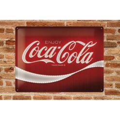 Placa decorativa Coca-Cola Logo Trade Mark 30x40 cm - Imagen 2
