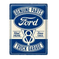 Placa decorativa de metal Ford V8 30x40 cm