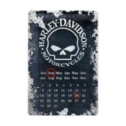 Calendario Placa decorativa Harley Davidson Skull 20x30 cm