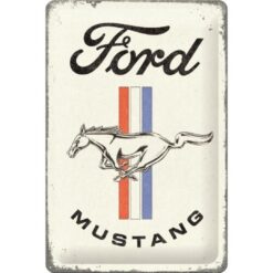Placa decorativa de metal Ford Mustang 20x30 cm
