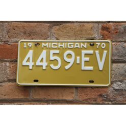 Matrículas Americanas Michigan Año 1970 Basic