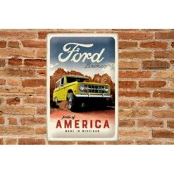 Placa decorativa de metal Ford Bronco 20x30 cm - Imagen 2