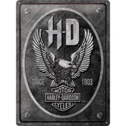 Placa decorativa Harley Davidson Iron Eagle 30x40 cm