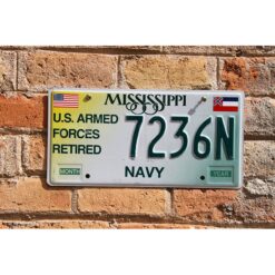 Matrículas Americanas Mississippi Navy Flags