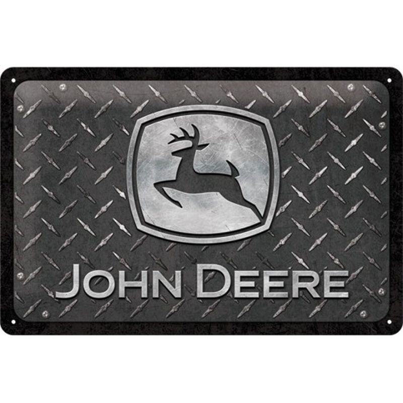 Placa decorativa John Deere Black 20x30 cm