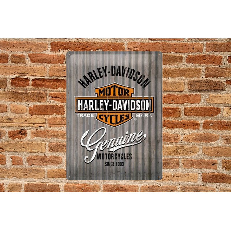 Placa decorativa Harley Davidson Old Logo 30x40 cm - Imagen 2