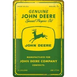 Placa decorativa John Deere Logo Special 20x30 cm