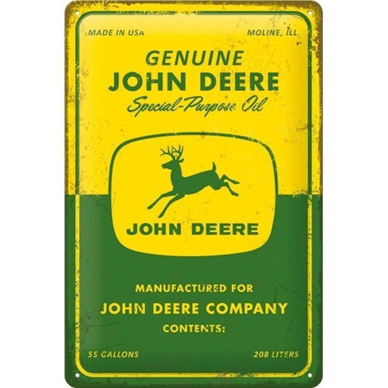 Placa decorativa John Deere Logo Special 20x30 cm