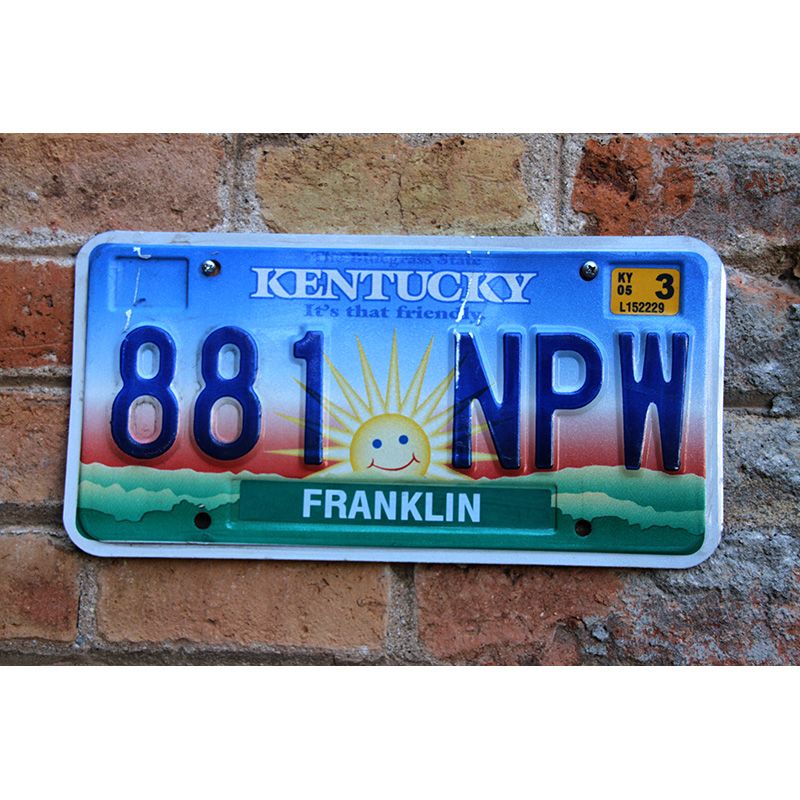 Matrículas Americanas Kentucky Año 2003-2005