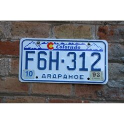 Matrículas Americanas Colorado Año 1993