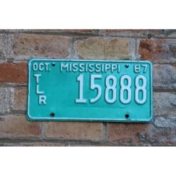 Matrículas Americanas Mississippi Trailer Año 1987