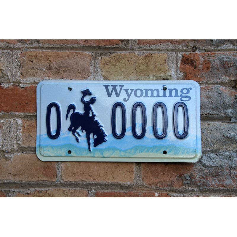 Matrículas Americanas Wyoming N-0