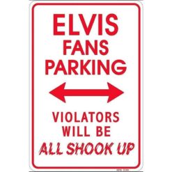 Placa Decorativa Elvis Fans Parking 30,5x20,5 cm